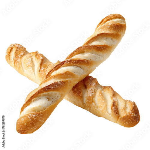 Freshly Baked Bread Sticks Served on a White Plate During a Cozy Kitchen Gath...