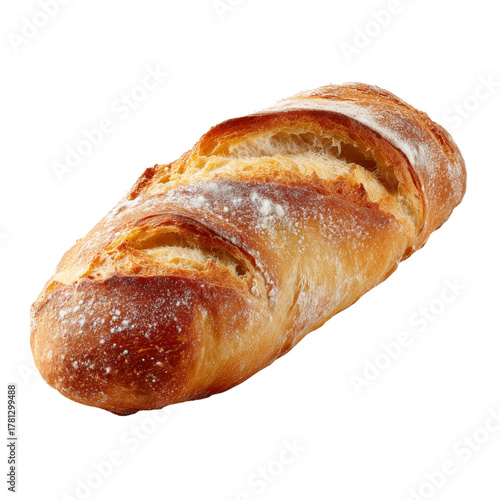 Freshly Baked Bread Loaf With Crispy Crust and Soft Interior.