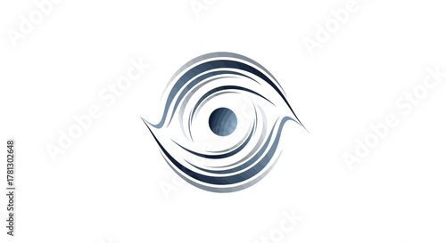 Abstract swirling vortex with a dark center, symbolizing energy or a storm.