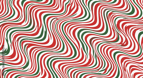 Abstract christmas candy cane swirl festive background