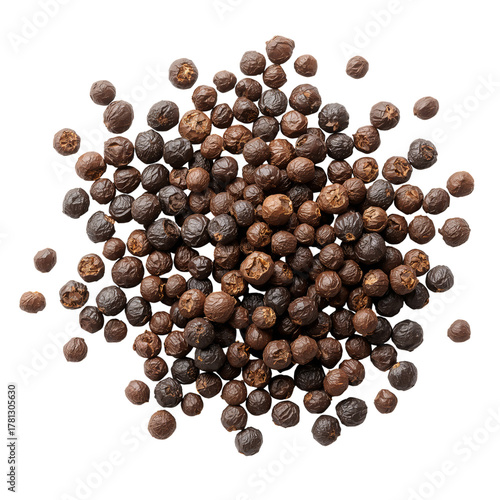 Whole Black Peppercorns for Culinary Use and Spice Preparation in the Kitchen