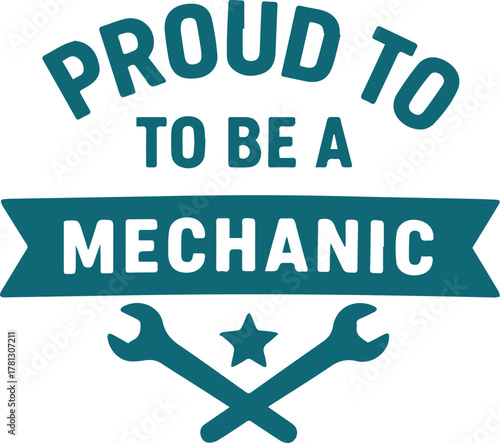 A professional badge that symbolizes pride, dedication, and expertise within the automotive repair industry. A timeless badge design that honors the vital role of mechanics.