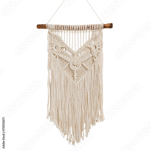 Handcrafted Macrame Wall Hanging With Intricate Design and Natural Texture fo...