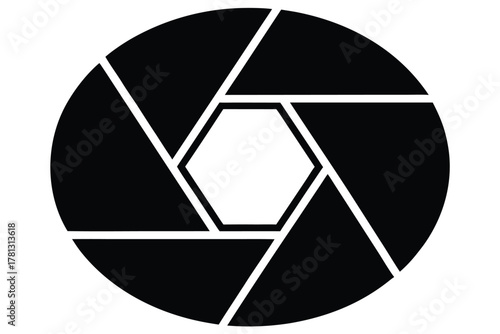 aperture symbol vector icon silhouette