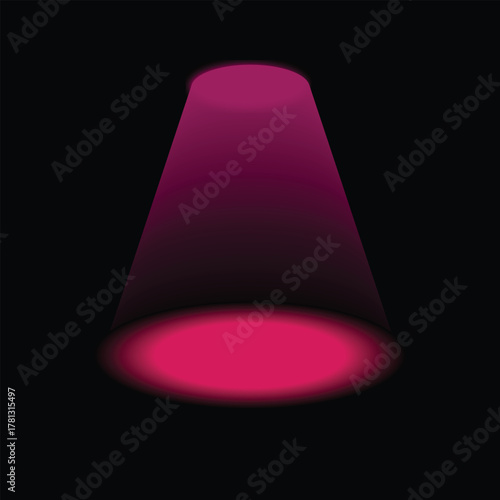 Pink Spotlight Beam on Black Background Keywords spotlight, light, beam, pink, magenta, dark