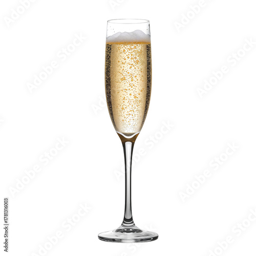 Sparkling Drink Served in a Tall Glass for a Special Celebration or Event.
