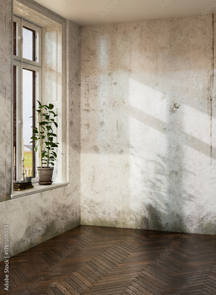 Naklejka premium Large luxury modern bright interiors Living room mockup illustration 3D rendering image