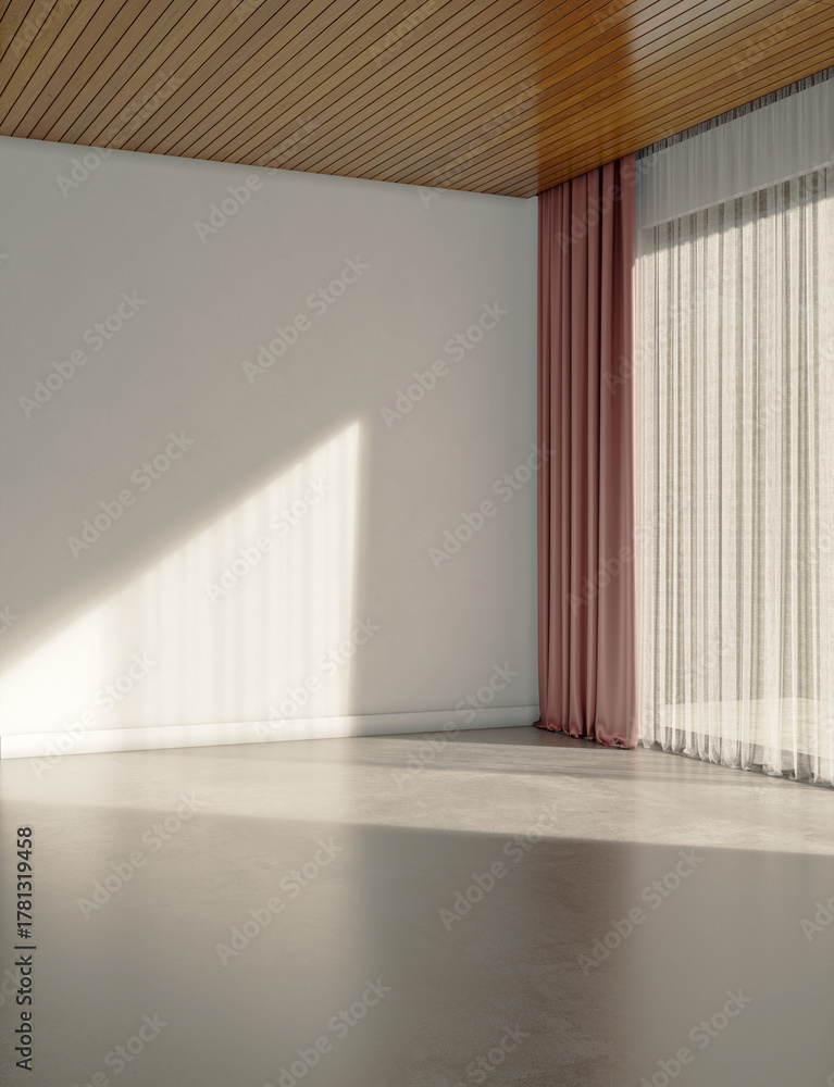 Naklejka premium Large luxury modern bright interiors Living room mockup illustration 3D rendering image