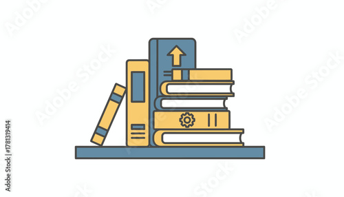 A stack of books and industry journals on a desk symbolizing the importance of staying informed about industry trends and advancements.