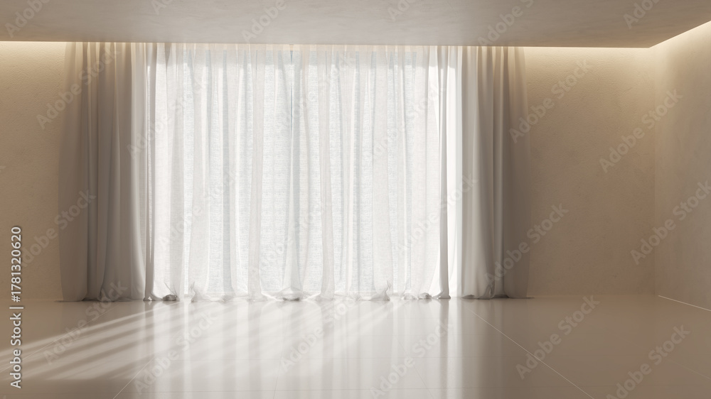 Obraz premium Large luxury modern bright interiors Living room mockup illustration 3D rendering image