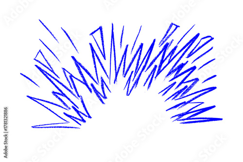 Large Comic Explosion Crayon Chalk Drawing Vector