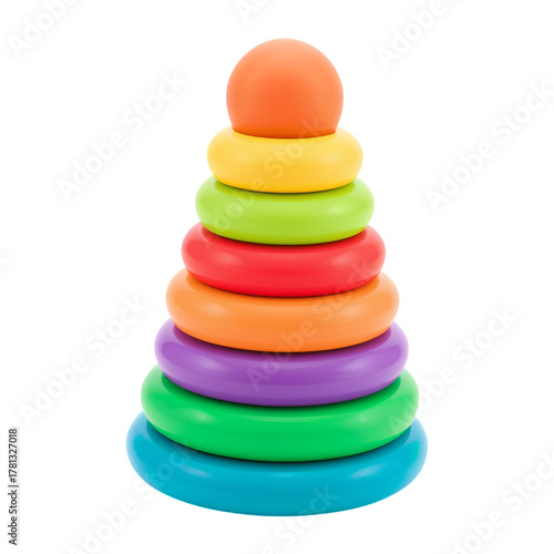 Colorful Stacking Toy Provides Fun and Education for Young Children During Pl...
