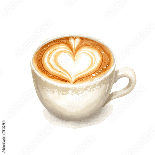 Barista Skillfully Creates Heart Latte Art in a Cozy Coffee Shop on a Sunny Day.