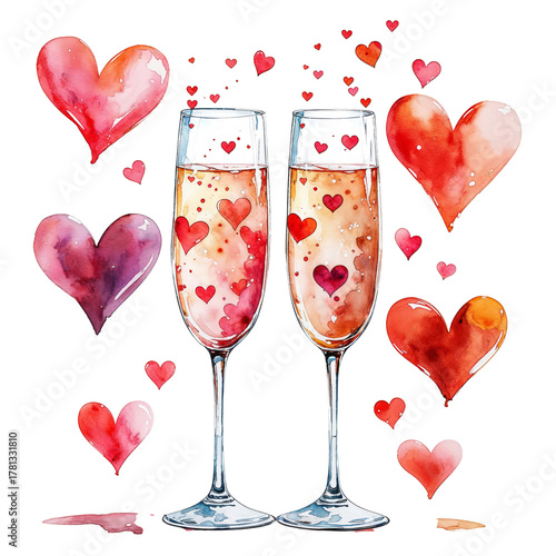 Celebrate Love With Sparkling Drinks and Vibrant Heart Designs for Special Mo...