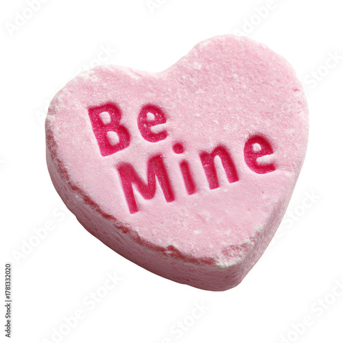 Heart-shaped Candy Message for Valentines Day Celebration in February.