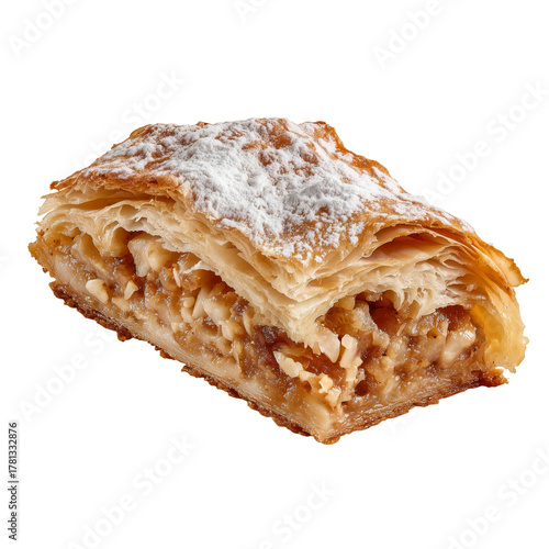 Layers of Flaky Pastry Filled With Creamy Custard and Topped With Powdered Su...