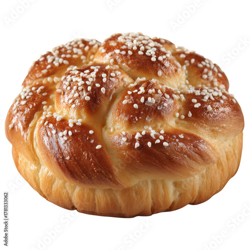 Freshly Baked Sweet Bread With Soft Texture and Sesame Seeds on Top.