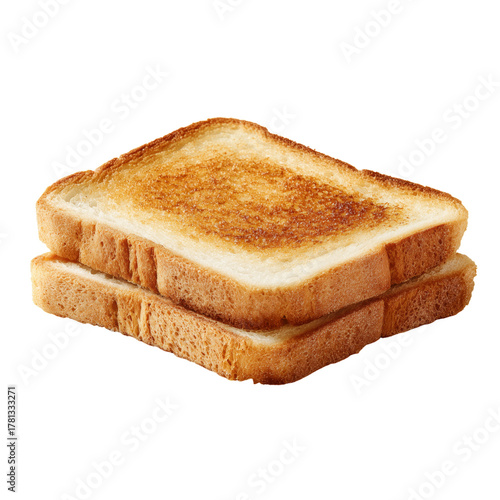 Perfectly Toasted Bread Slice With Golden Brown Finish for Breakfast or Snacks.