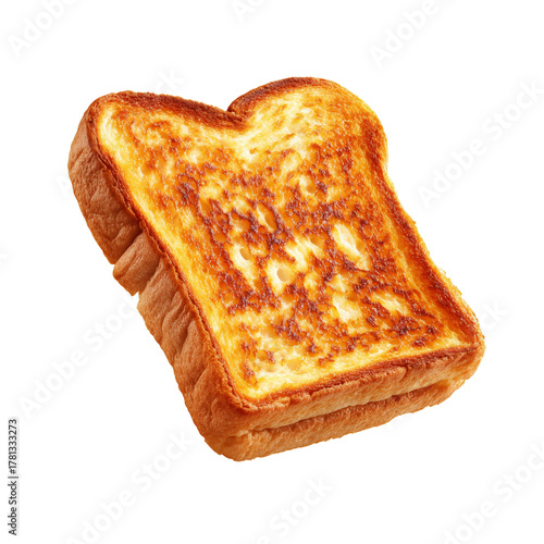 Perfectly Toasted Bread Slice With Golden Brown Finish for Breakfast or Snacks.