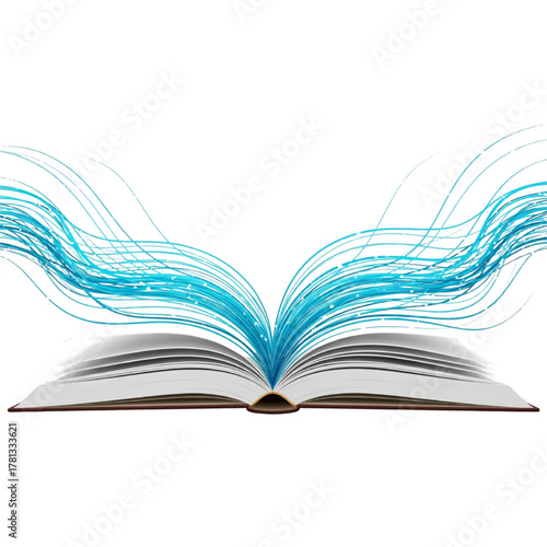 Unleash Your Mind Explore Limitless Knowledge From Open Book With Glowing Light Streams, Discover New Worlds And Ideas, Ignite Your Imagination Today