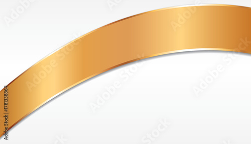 long gold colored ribbon banner with frame