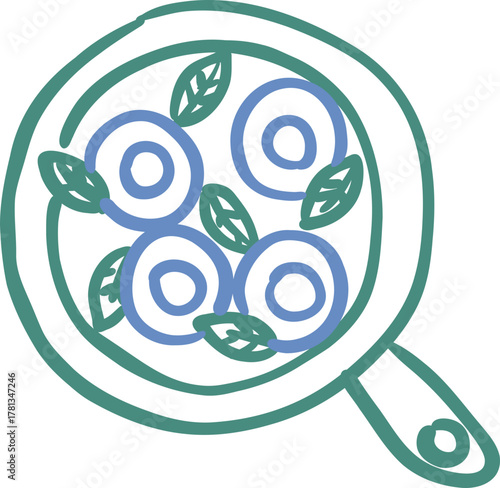 Healthy Breakfast Line Icon Doodle Illustration