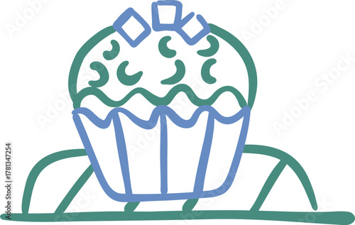 Healthy Breakfast Line Icon Doodle Illustration