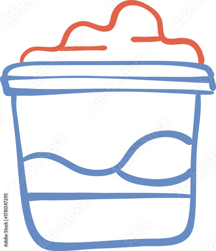 Healthy Breakfast Line Icon Doodle Illustration