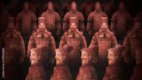 terracotta ancient chinese soldiers statues