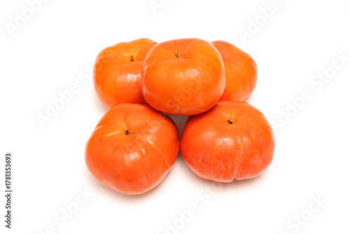 白背景の柿