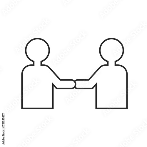 会議、ミーティング、Web会議のイラストセット（合意、握手）