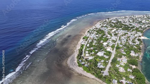 Aerial View of Majuro Atoll, Republic of the Marshall Islands