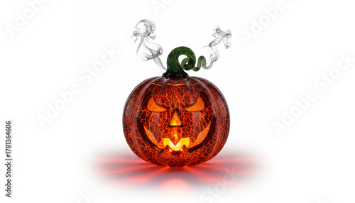 Halloween pumpkin on white background