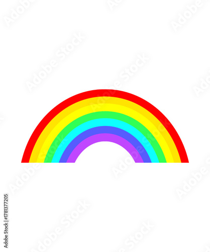 Simple Rainbow Arc Graphic