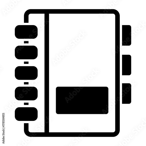 Education Notebook Agenda Planning Icon from Time Management Collection (Mixed Style)