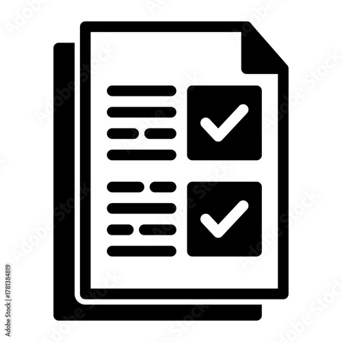 Check List Task Verification Icon from Time Management Collection (Mixed Style)