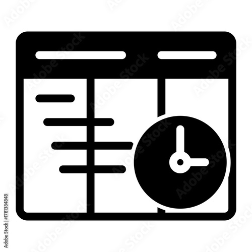 Objective Timer Deadline Management Icon from Time Management Collection (Mixed Style)