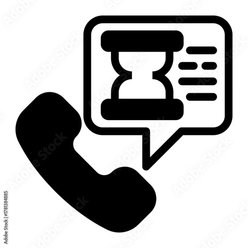 Telephone Communications Time Management Icon from Time Management Collection (Mixed Style)