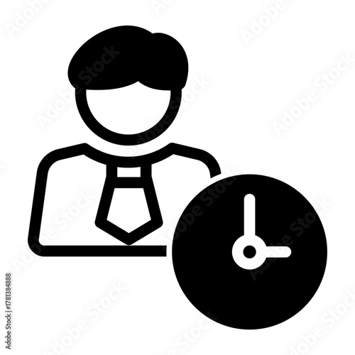 Professions Jobs Time Manager Icon from Time Management Collection (Mixed Style)