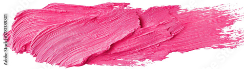 Vivid pink paint stroke with brush texture visible