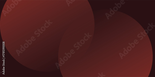 Abstract minimalist banner background, color red gradations. Circle effect style geometric simple art