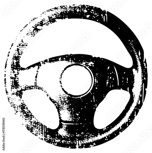 Steering Wheel Illustrates Automotive Control in Transportation