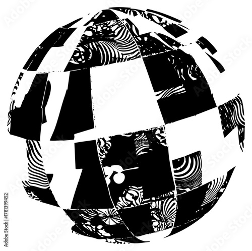 Globe fragments illustrate disruption in global networks