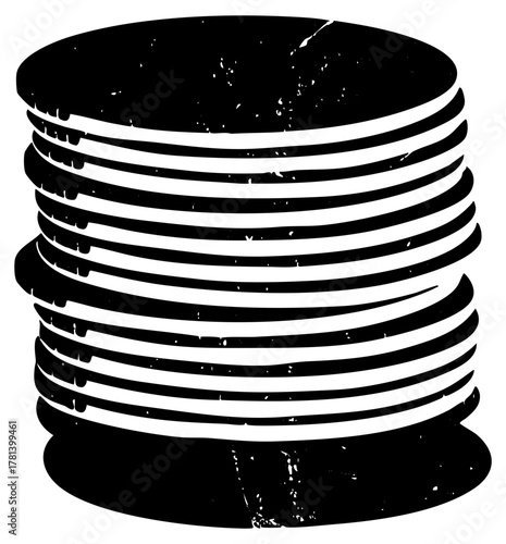 Discs Stack Illustration