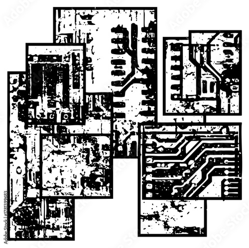 Circuit Boards Assemble Abstract Technology