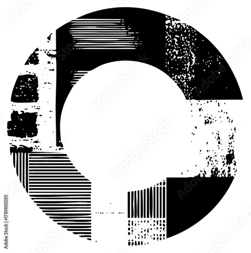 Abstract shapes compose dynamic composition for modern design