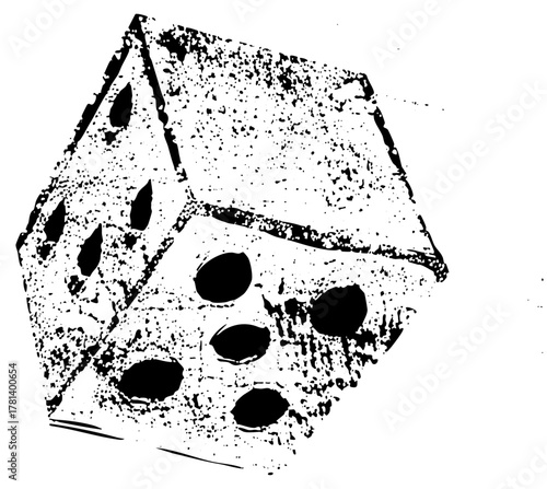 Dice rolls randomly in a casino