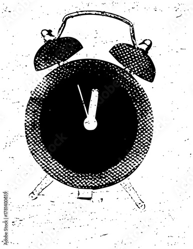 Alarm clock rings loudly in a morning routine