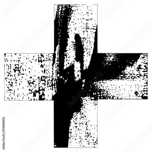 Abstract shapes intersect creating a fragmented composition for modern design