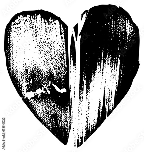 Broken heart splits apart in emotional distress